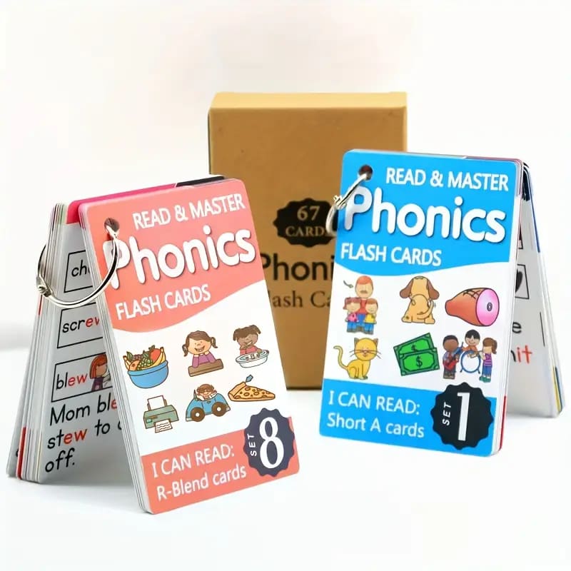 Read & master phonics flash cards - educational flash cards printed media