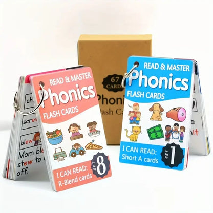 Read & master phonics flash cards - educational flash cards printed media