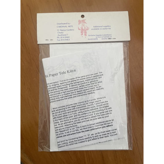 Full instructions - paper tole art by cardinal arts - ivyleaf violet - needlecraft kits crafts - cross-stitch crafts