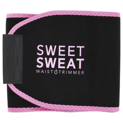 Sweet sweat® waist trimmer medium black & pink 1 belt + wash bag - activewear bag - health and wellness - laundry
