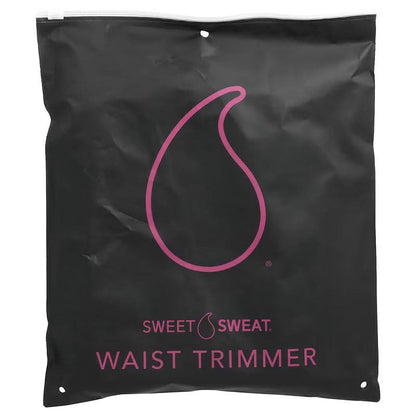 Sweet sweat® waist trimmer medium black & pink 1 belt + wash bag - activewear bag - health and wellness - laundry