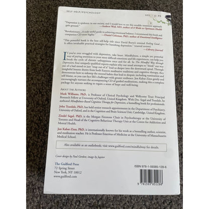 The mindful way through depression by mark williams john teasdale zindel segal and jon kabat-zinn - books printed media