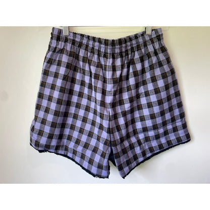 Et alia size xs frankie shorts in lilac check - shorts bottom - clothing & fashion - designer clearance - shorts
