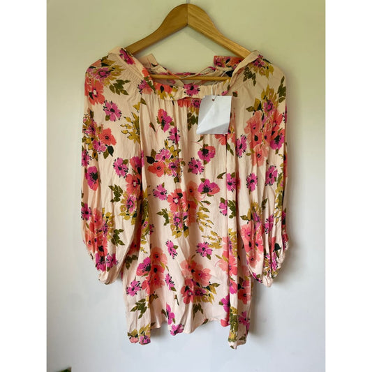 Zafina size 16 floral top - blouses blouse - clothing & fashion - designer clearance - top women’s apparel