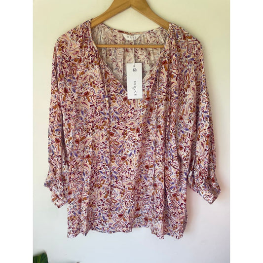 Seduce nz size 10 v-neck floral top - blouses blouse - clothing & fashion - designer clearance - top women’s apparel