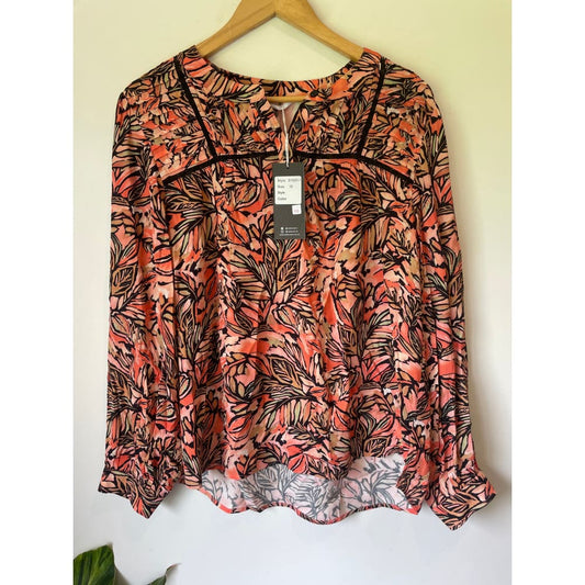 Seduce nz size 10 leaf print top - clothing tops blouse - clothing & fashion - designer clearance - top women’s apparel