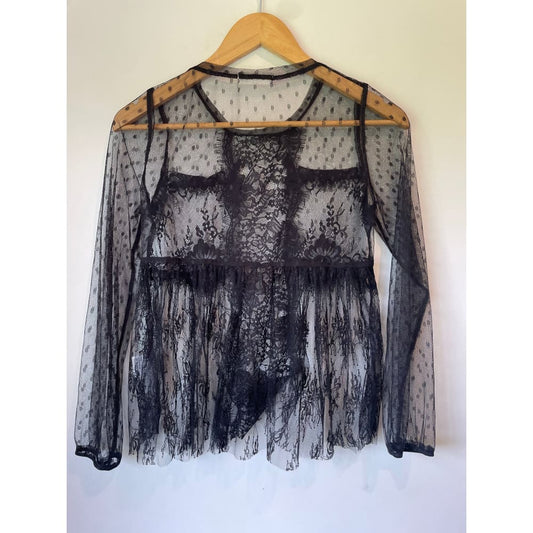 Et alia size xxs/6 lace top - clothing tops blouse - clothing & fashion - designer clearance - top women’s apparel
