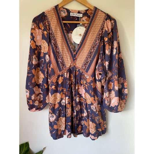 Salty bright size 6 rayon top - clothing tops blouse - clothing & fashion - designer clearance - top women’s apparel