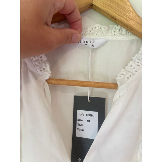 Seduce nz size 10 lace detail top - clothing tops blouse - clothing & fashion - designer clearance - top women’s apparel