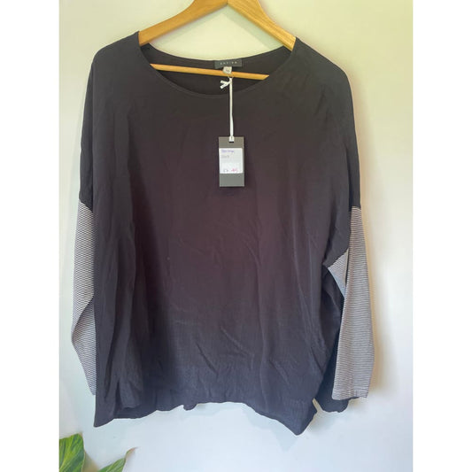 Zafina size 10 striped sleeve top - clothing tops blouse - clothing & fashion - designer clearance - top women’s apparel