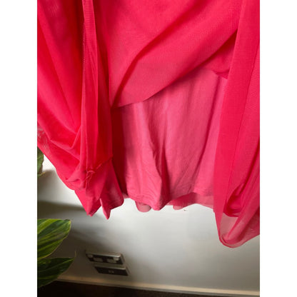 Et alia size xs sheer rouched dress with slip - dresses clothing & fashion - designer clearance - dresses women’s