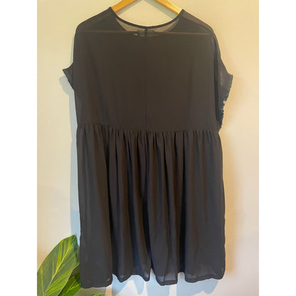 Et alia size xs fray sleeve sheer dress - dresses clothing & fashion - designer clearance - dresses women’s apparel