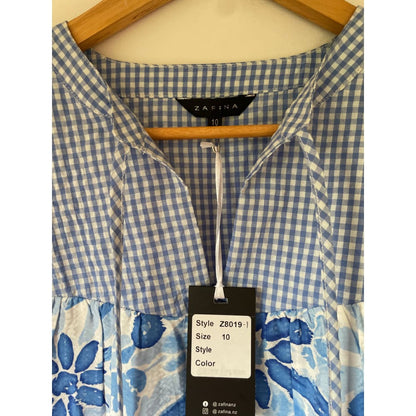 Zafina size 10 floral top - clothing tops blouse - clothing & fashion - designer clearance - top women’s apparel