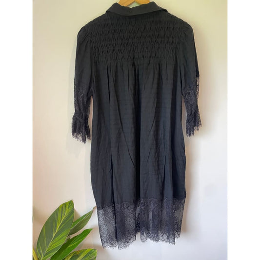 Seduce nz size 10 lace trim dress (missing 1 button) - clothing tops blouse - clothing & fashion - designer clearance