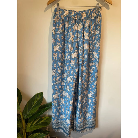 Iris maxi floral boho pants – size 10 | 100% rayon cut-label - skirts bnew label cut branded clothing - bottom