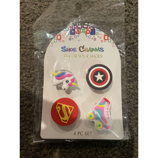 4 pack of shoe charms - shoe accessories clogs - shoe accessories - shoe charms fashion accessories