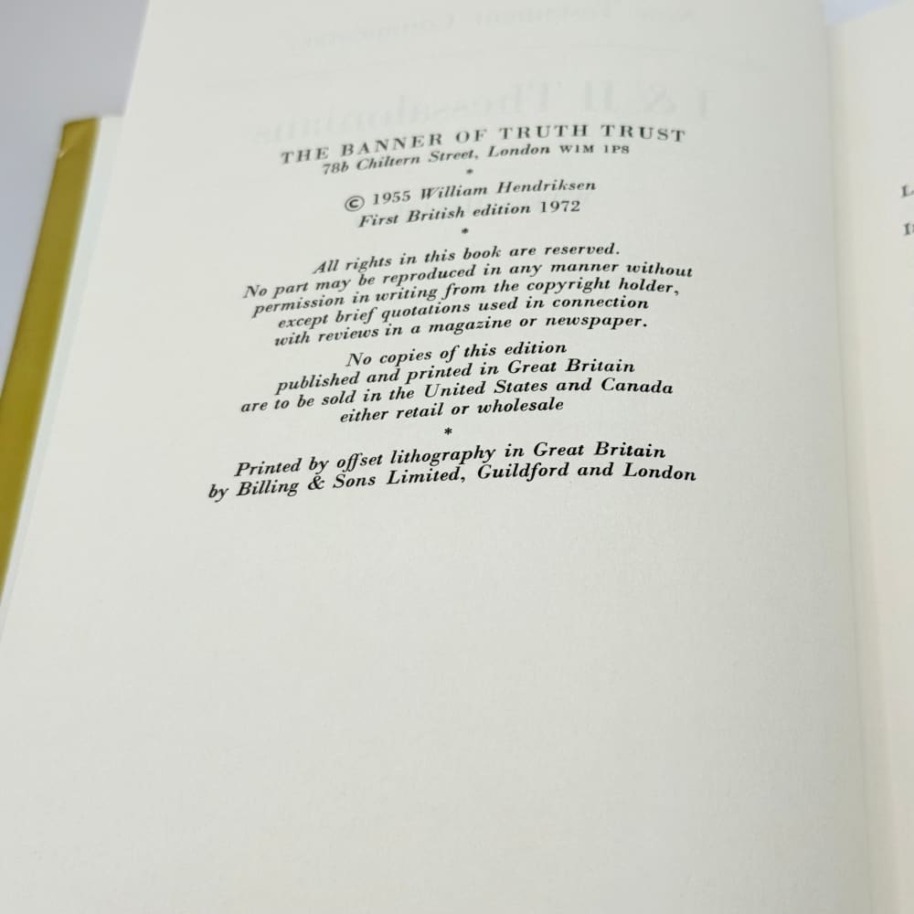 New testament commentary 1 & 2 thessalonians by william hendriksen - print books condition: used - what’s new printed