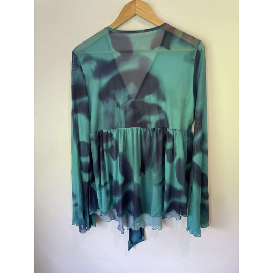 Brand new 2xl mesh top - 2xl - blouses blouse - clothing & fashion - long sleeve - top women’s apparel