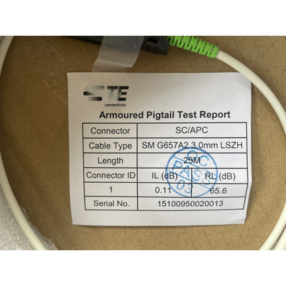 Te connectivity fibre optic patch cord 25m - sm g657a2 3.0mm - network cables cable electronics