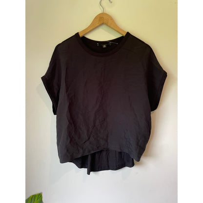 Next mixed-fabric top – size 10 (brand new cut-label modal blend & jersey) - t-shirts blouse - bnew label cut branded