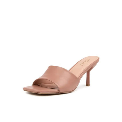 Verali nicky size 40 slides in dark blush smooth - 40 - flats clothing & fashion - flats women’s shoes