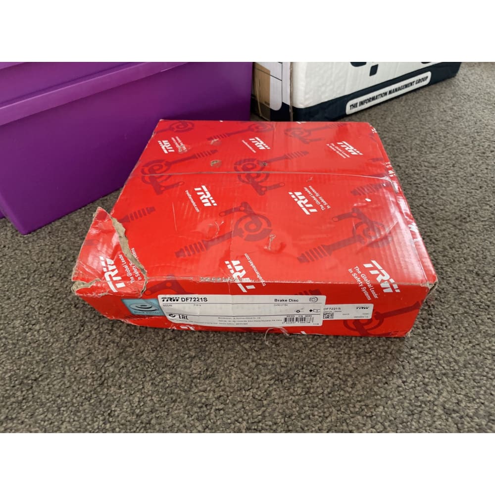 Trw disc brake rotor 257.2mm x 24 min - df7221s - motor vehicle braking car parts & accessories - disc brake rotor car