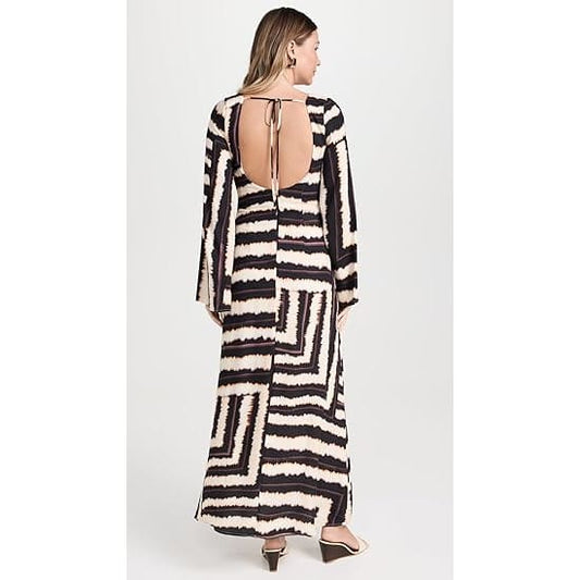 Seven wonders size l azure maxi dress noria print - dresses top women’s apparel
