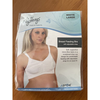 New beginnings size l breast feeding bra in white - l/14 - bras bra - clothing & fashion - maternity - special