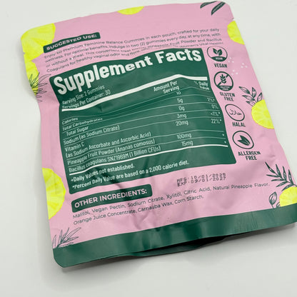 nutralife Feminine Balance Gummies - Hawaiian Pineapple (60 Gummies)