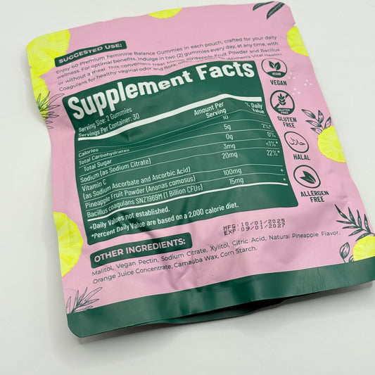 nutralife Feminine Balance Gummies - Hawaiian Pineapple (60 Gummies)