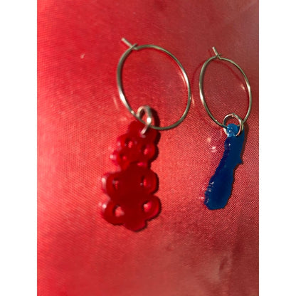 Nz hoop earrings with acrylic nz icon charms - earrings earrings - jewelry fashion accessories