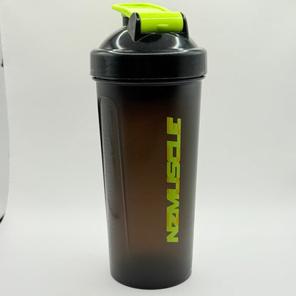 Nzmuscle protein shaker bottle - 1 litre black/neon green - shakers home&living materials