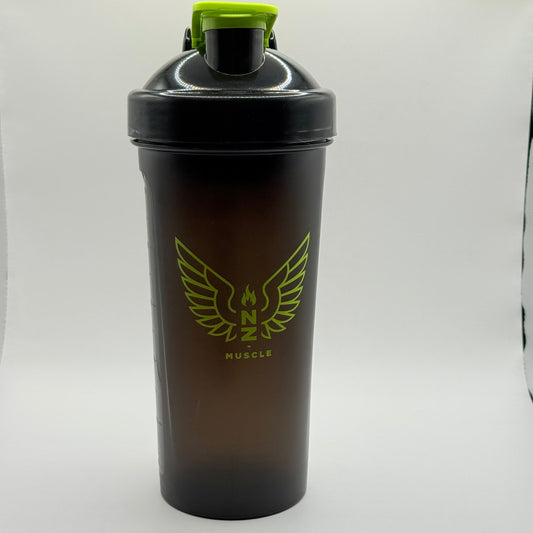 Nzmuscle protein shaker bottle - 1 litre black/neon green - shakers home&living materials