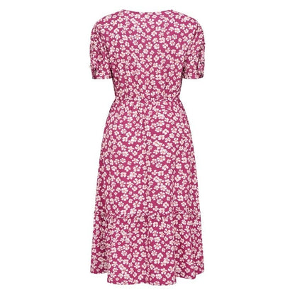 Mountain warehouse size 16 oasis womens midi tiered dress - berry - dresses top women’s apparel
