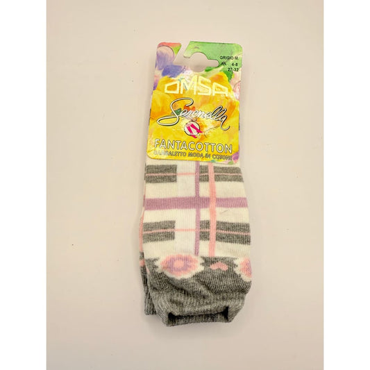 Omsä size 27–32 serenella fantacotton girls’ patterned socks grigio mix - socks women’s shoes