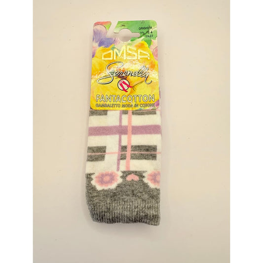 Omsä size 24-27 serenella fantacotton girls’ patterned socks grigio mix - socks women’s shoes