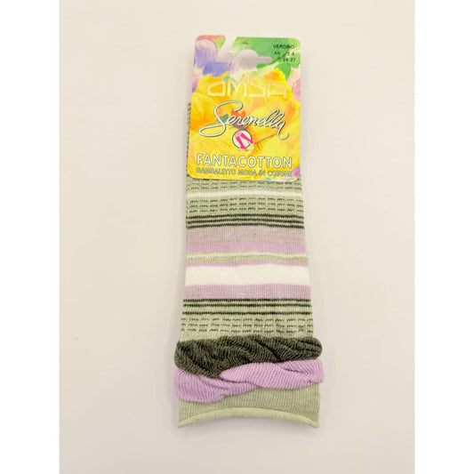 Omsa size 24–27 serenella fantacotton girl’s fashion cotton socks verdino - socks women’s shoes