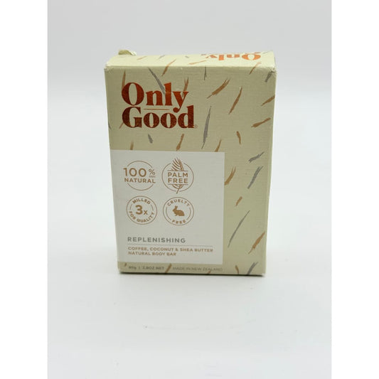Only good replenishing coffee coconut & shea butter natural body bar 80g - bar soap health and wellness