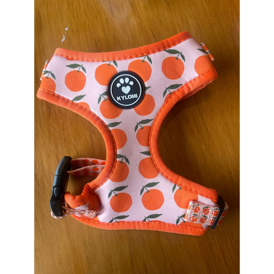 Kylomi orange paw print dog harness size xs - pet apparel pet apparel & accessories