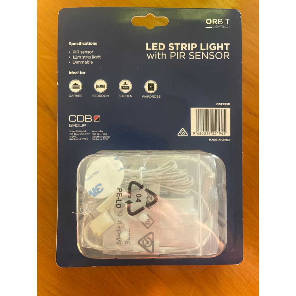Orbit lighting led strip light with pir sensor 1.2m - cabinet light fixtures electronics & accessories electronics