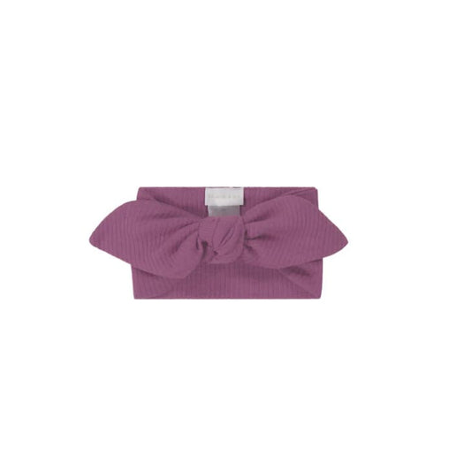 Jamie kay baby organic cotton modal lilian headband - grape - headbands baby essentials