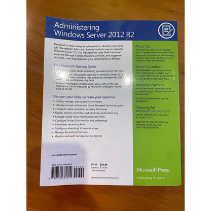 Administering windows server 2012 r2 training guide by orin thomas - print books printed media