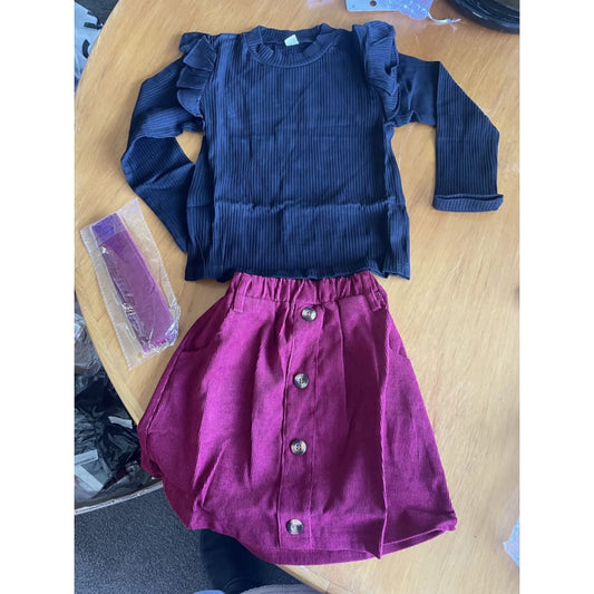 Brand new shein kids size 6-7y ribbed top and skirt - outfit sets baby clothing - clothing & fashion - kids - set