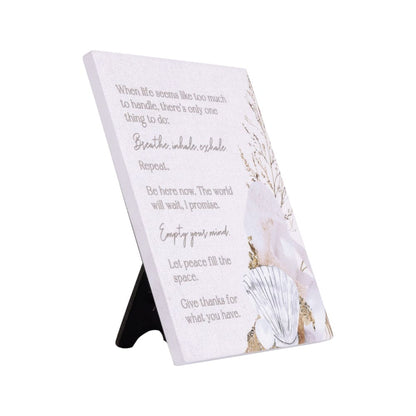 Splosh palm cove ’mindfulness’ verse plaque - visual artwork home&living materials