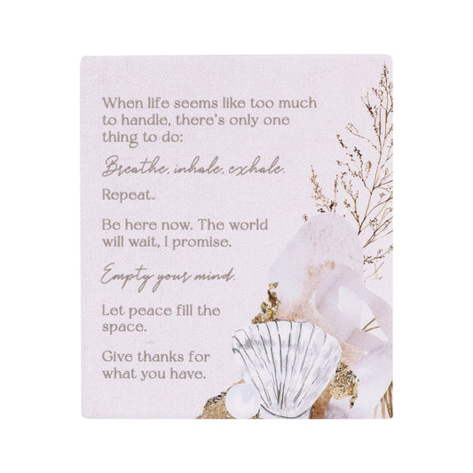 Splosh palm cove ’mindfulness’ verse plaque - visual artwork home&living materials