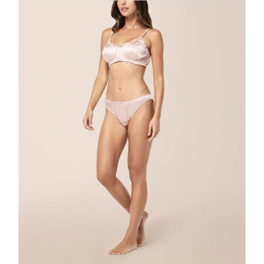 Papinelle size l audrey silk knicker - pink - rrp $59.99 - thongs