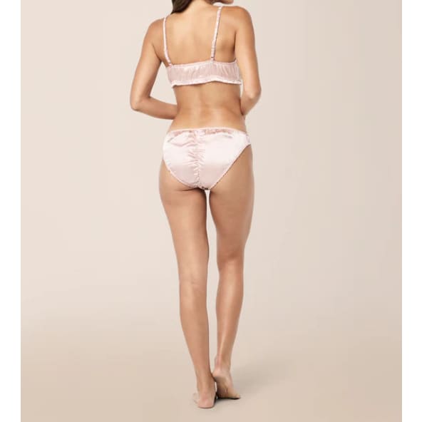 Papinelle size l audrey silk knicker - pink - rrp $59.99 - thongs
