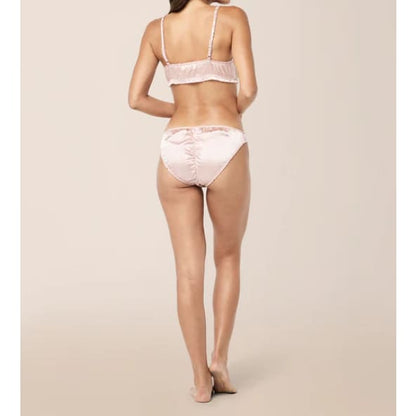 Papinelle size l audrey silk knicker - pink - rrp $59.99 - thongs