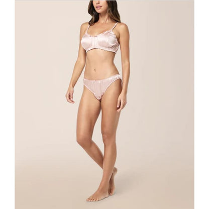 Papinelle size l audrey silk knicker - pink - rrp $59.99 - thongs