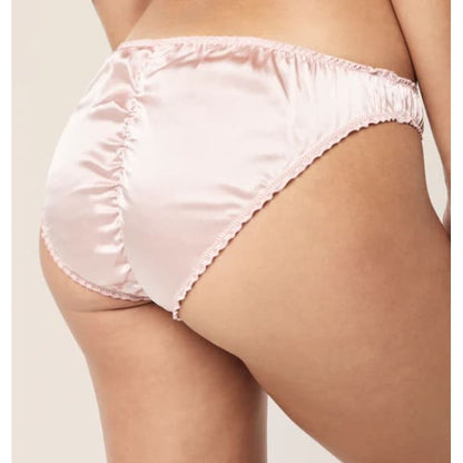 Papinelle size l audrey silk knicker - pink - rrp $59.99 - thongs